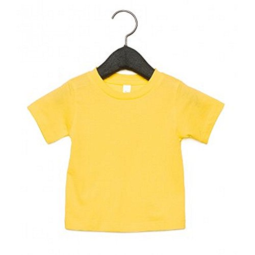 Bella + Canvas Camiseta de Manga Corta con Cuello Redondo Para Bebé (6-12 Meses/Amarillo)