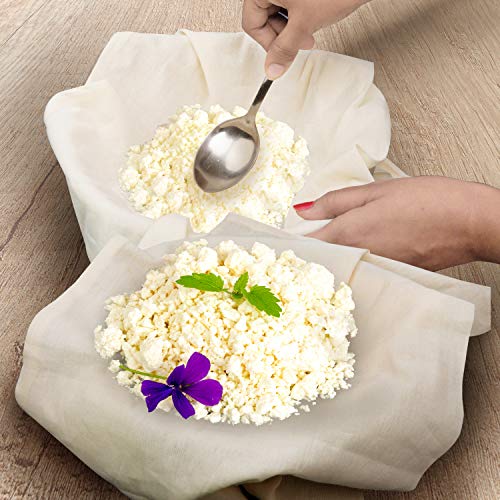 BELLE VOUS Muselina Colador Bolsa (6 Pedazo) - 50x29,5cm Bolsa Algodon - Suave Sin Blanquear Bolsa de Filtro de para Líquidos, Frutas, Mantequilla, Vino, Leche, Hacer Mermelada, Envolver Queso