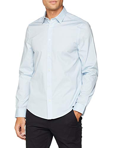 Ben Sherman LS Stretch Poplin Shirt Camisa Casual, Cielo Azul (Sky), XXL para Hombre