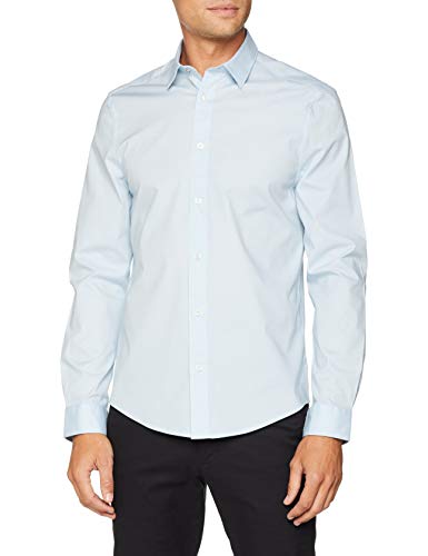 Ben Sherman LS Stretch Poplin Shirt Camisa Casual, Cielo Azul (Sky), XXL para Hombre