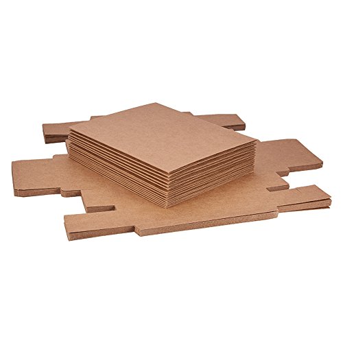 BENECREAT 16 Pack Caja de Cartón Kraft Cajas de Regalo para Fiesta Superior Envase de Joyería - Marrón 17.2x10.2x4.2cm