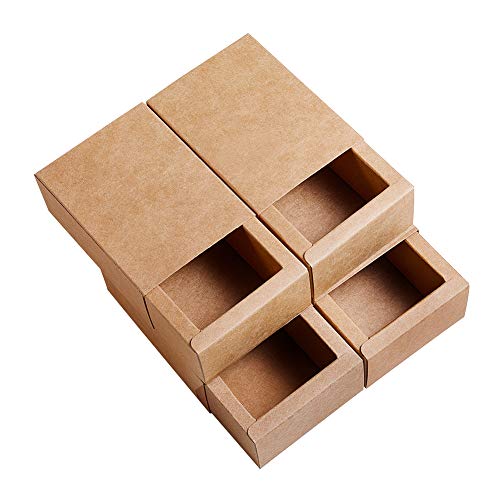 BENECREAT 20 Pack Caja de Cartón Kraft Cajas de Regalo para Fiesta Superior Envase de Joyería - Marrón 12.8x10.8x4.2cm