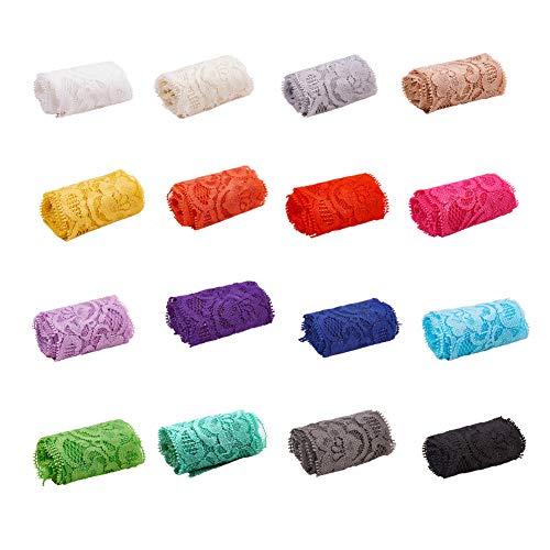 BENECREAT 20 Rollos Cinta de Encaje Rollo de Encaje de 20 Colores para Costura manualidad y Decoración de Boda 0.9m / Rollo