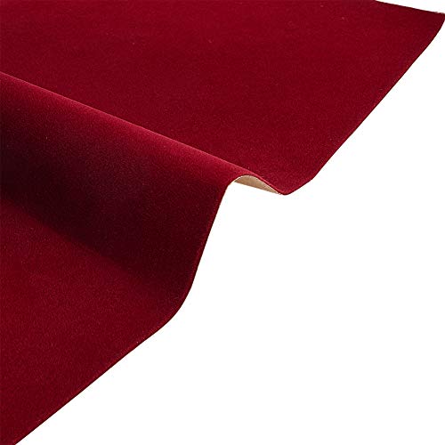 BENECREAT 40PCS Hojas Adhesivas de Respaldo Tela de Terciopelo (Rojo Oscuro), Hoja A4 (21x30cm) Autoadhesivas Duraderas y Resistentes Multiuso Ideales para Arte