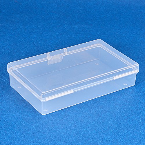 BENECREAT 6 Pack Caja de plastico Transparente con Tapas abatibles para articulos, Pastillas, Hierbas, Cuentas pequenas-13.2cmx7.7cmx3cm