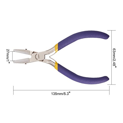 BENECREAT Alicates de Joyería con Alicates de Quijada de Nailon Doble con Mordazas de Repuesto, Herramientas Artesanales y de Joyeria para Fabricación de Joyas (Construccion de Cajas Conjuntas)