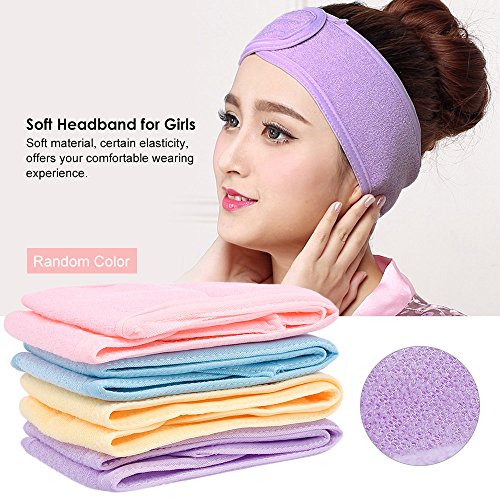 Benkeg Microondas Baratos - 1 Pc Diadema Suave Para Niñas Maquillaje Cara Lavado Ducha Turbante Cabeza Abrigo Toalla Tela Para Salón Uso en el Hogar Color Al Azar