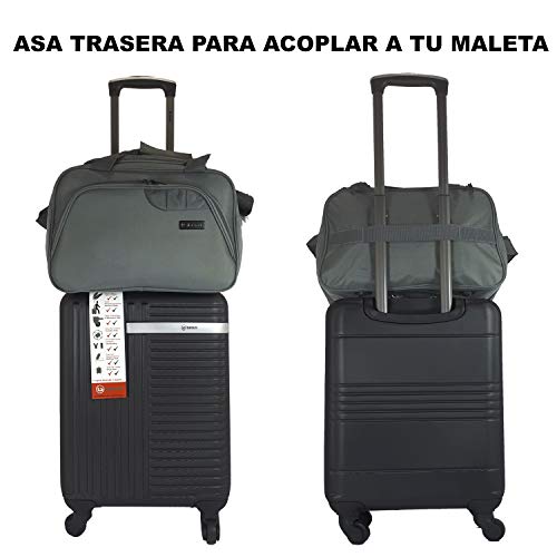 Benzi Bolsa de Viaje 40 x 25 x 20 cm BZ5410 Tamaño Equipaje de Mano Ryanair (Negro)