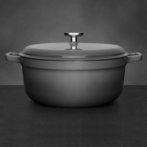 Berghoff Gem Cocotte de Hierro Fundido esmaltado 24 cm-4.4 L, Gris