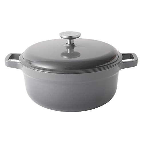 Berghoff Gem Cocotte de Hierro Fundido esmaltado 24 cm-4.4 L, Gris