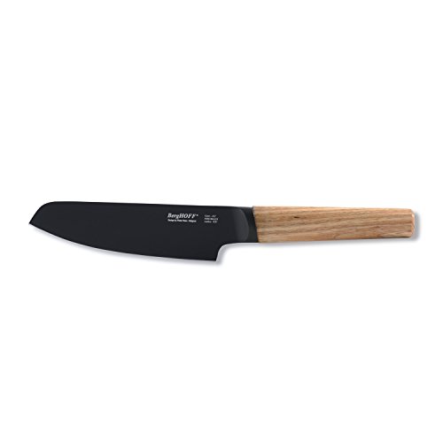 BergHOFF Ron - Cuchillo antiadherente de cerámica con revestimiento de titanio, acero negro, 6 x 3 x 31 cm