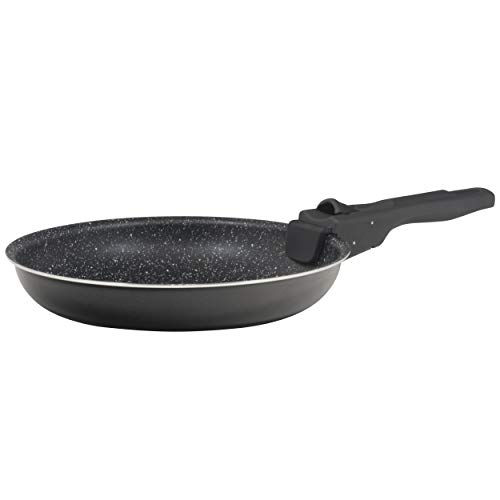 Bergner PK1526 Set 4 cuchillos cocina + 4 sartenes 20/24/26/28 CON 2 mangos Click&Cook, aluminio prensado, aptas para inducción