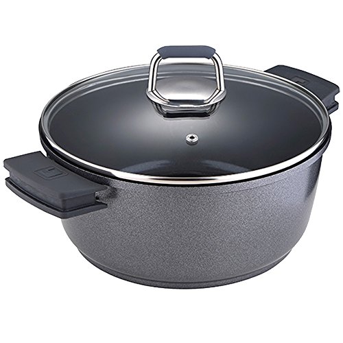 Bergner Titan - Conjunto de 5 Piezas Batería de Cocina Aluminio, Inducción, Gris