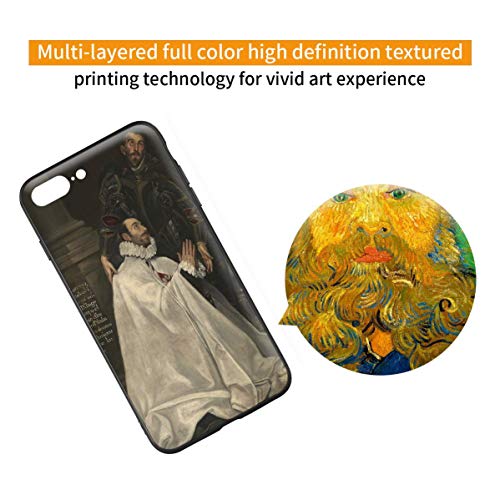 Berkin Arts El Greco para iPhone 7 Plus&iPhone 8 Plus/Caja del teléfono Celular de Arte/Impresión Giclee UV en la Cubierta del móvil(Julián Romaro Y Su Santo Patrono)