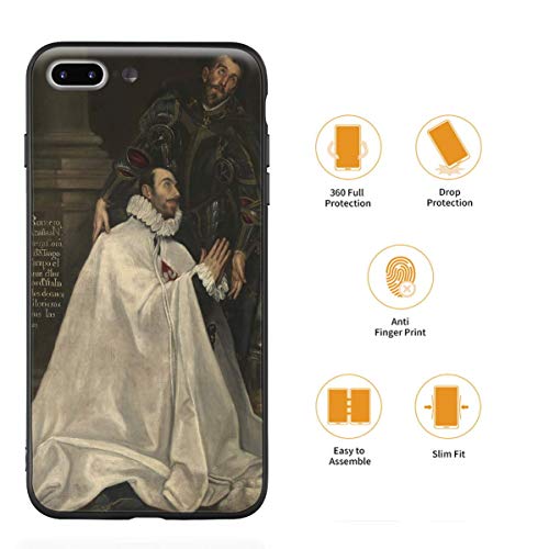 Berkin Arts El Greco para iPhone 7 Plus&iPhone 8 Plus/Caja del teléfono Celular de Arte/Impresión Giclee UV en la Cubierta del móvil(Julián Romaro Y Su Santo Patrono)