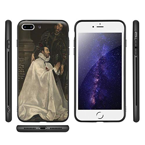 Berkin Arts El Greco para iPhone 7 Plus&iPhone 8 Plus/Caja del teléfono Celular de Arte/Impresión Giclee UV en la Cubierta del móvil(Julián Romaro Y Su Santo Patrono)