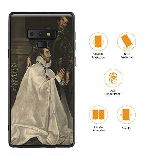 Berkin Arts El Greco para Samsung Galaxy Note 9/Caja del teléfono Celular de Arte/Impresión Giclee UV en la Cubierta del móvil(Julián Romaro Y Su Santo Patrono)