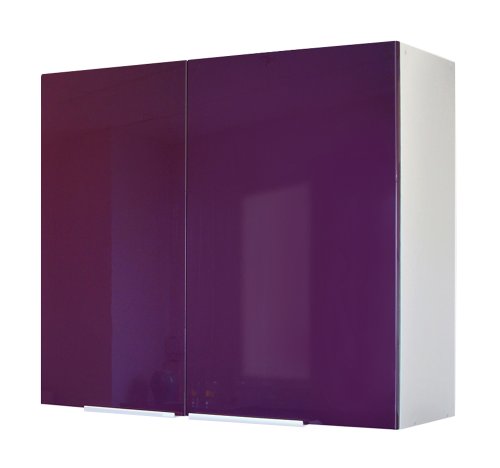 Berlenus CP8HA - Mueble Alto de Cocina (2 Puertas, 80 cm), Color Berenjena Brillante