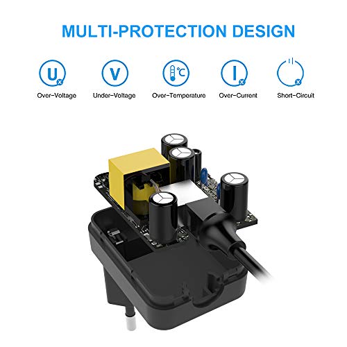 BERLS 15V 0.36A 5.4W Adaptador de Corriente Cargador Afeitadora para Series 5000 3000 7000 BT5206 HQ7300 9000 Maquina de Afeitar PT860/1 HQ8 HQ9 Norelco HQ8505 3100 HQ8445 Cool Skin Quadra…