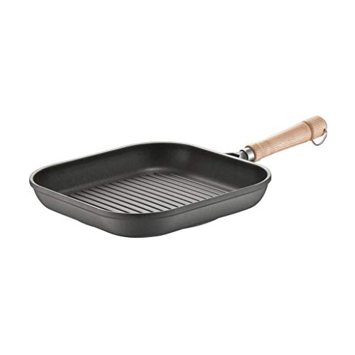 Berndes Bonanza Induction Sartén de 28 x 28 cm, 8 litros, Aluminio, Negro