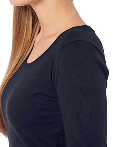 Berydale Camiseta de manga larga de mujer con cuello redondo, pack de 3, Navy, L