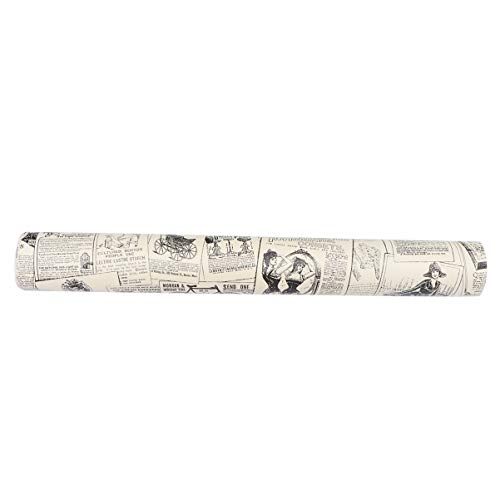 BESPORTBLE 1 Rollo de Papel Tapiz de Periódico Pegatina Pvc Retro Papel Tapiz Impermeable Papel Tapiz de Escritorio Decorativo Etiqueta de La Pared para El Hogar