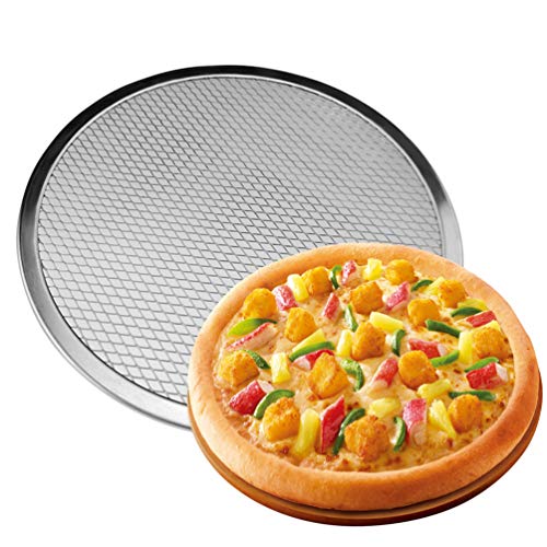 BESPORTBLE Bandeja de pizza de aluminio para horno, antiadherente, resistente al rayado, bandeja de pizza para restaurante