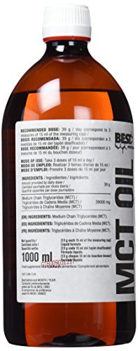 Best Protein MCT Oil - Aceite de coco sin sabor - 1000 ml