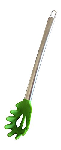 BEST Silicone Pasta Fork by Chef Frog - For Home or Professional Use - Features our Stay-Cool Stainless Steel Handle by Chef FrogTM