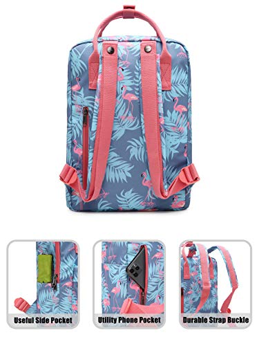 Bestie 14" Mochila Mujer, para portatil 14 Pulgadas, 12 litros, Flamencos Milenarios