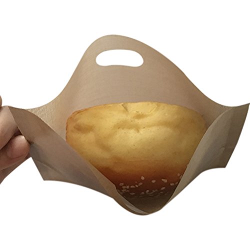 BESTOMZ 4 piezas Bolsas para Tostar Antiadherentes, Reutilizables Antiadherente Sandwich Tostadora de Pizza Sándwich Pan Alimentos en Horno Microondas Tostadora Parrilla