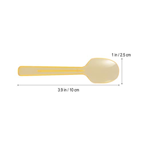 BESTONZON 100 piezas de Cucharilla de plástico desechables para helado café almuerzos comedores de personal barcos de chip