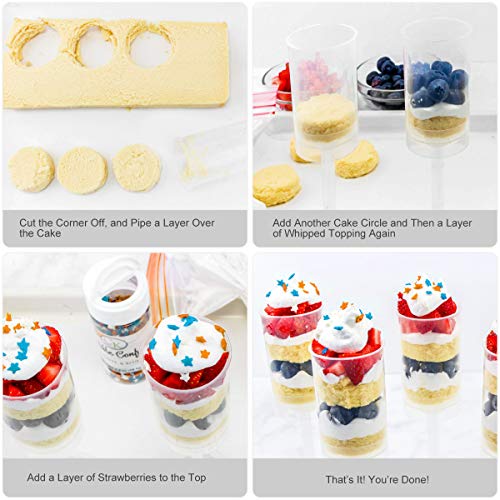 BESTONZON 10pcs Cake Pop Push Ups Push Pop Contenedores Rainbow Pushable Cake Holders Push Cake Molder Cake Pusher Push Pops Envases de plástico con tapas