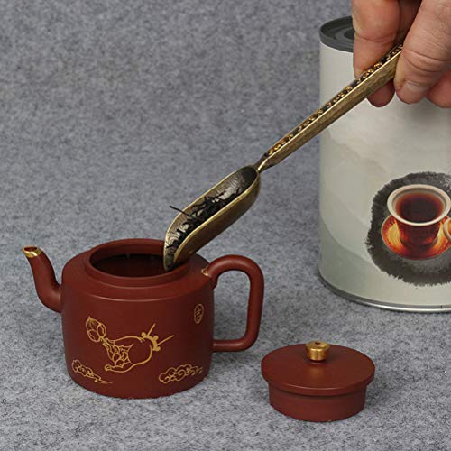 BESTonZON Cuchara de té de Hojas Sueltas Cuchara de té Retro Cuchara de medición de té de Grano de café Cuchara de té (Bronce Antiguo)