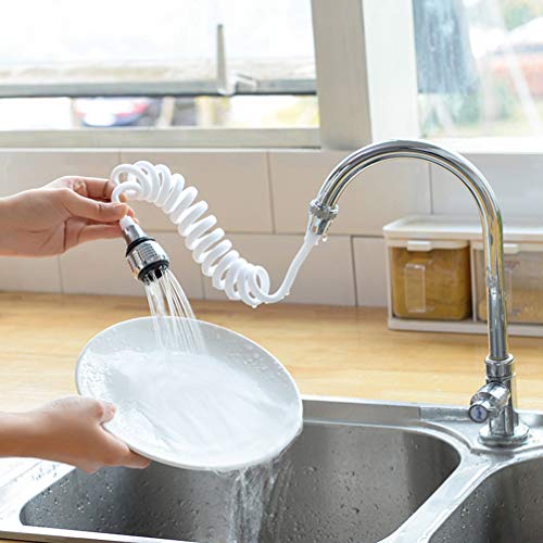 BESTonZON Extensor de Grifo, Cocina, Extensible, Grifo de extensión, bañera, Fabricante de Espuma (Blanco)