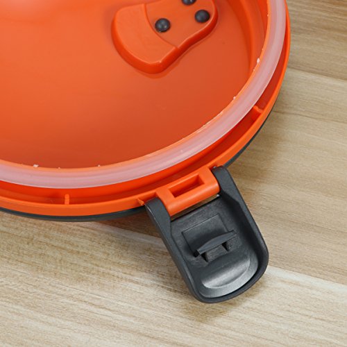 BESTonZON Fiambrera de Bento de Acero Inoxidable con Aislamiento Térmico Contenedor de Alimentos Cajas de Comidas (Naranja)