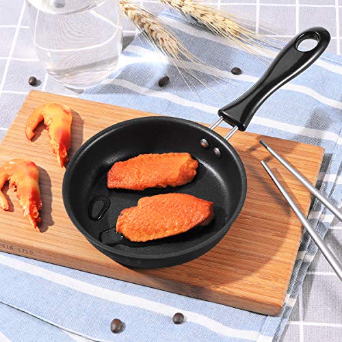 BESTONZON Huevo Sartén Mini Novedad Tortilla De Huevo Panqueque Antiadherente Fry Pan Utensilios De Cocina (12CM)