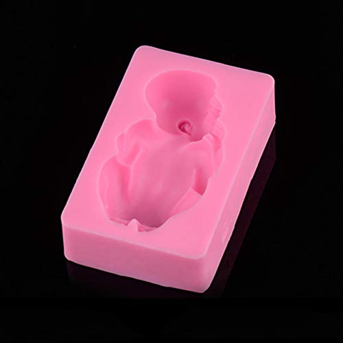 BESTONZON Moldes para Hornear de Silicona Pen Forma de 3D bebé decoración de Pasteles Moldes para Baby Shower decoración de Pasteles Topper (Rosa)