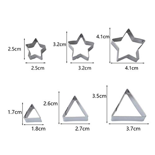 BESTonZON Set de Cortadores de Galletas de Acero Inoxidable DIY Estrella Árbol 24 Piezas (Flor de corazón Estrella Redondo rectángulo rectángulo triángulo Formas ovales)