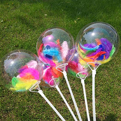 BETOY 10 Globos Redondos de Burbujas para Fiesta, Pulsera, Globo de PVC Transparente para cumpleaños, Bodas, Fiestas, Decoraciones, sin Arrugas, PVC, Transparente, 30,5 cm (18")