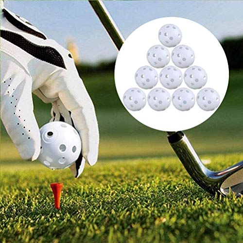 BETOY 26pcs Bolas de formación de Pelotas de Golf Huecas de Flujo de Aire de plástico para el Paquete de práctica de Golf (Blanco)