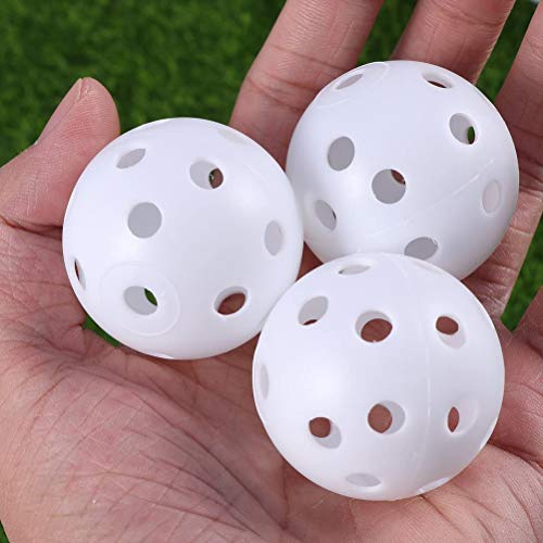 BETOY 26pcs Bolas de formación de Pelotas de Golf Huecas de Flujo de Aire de plástico para el Paquete de práctica de Golf (Blanco)