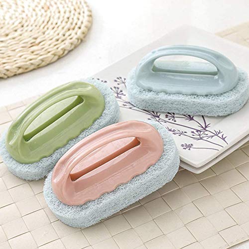 BETOY 3 Piezas Kit de Limpieza con Esponja,Esponjas de Limpieza,Pista de la Ventana & Puerta Ranura Herramientas de Limpiador de Suelo Cepillos para Cocina Baño,fregaderos, bañeras, cerámica, Pulido