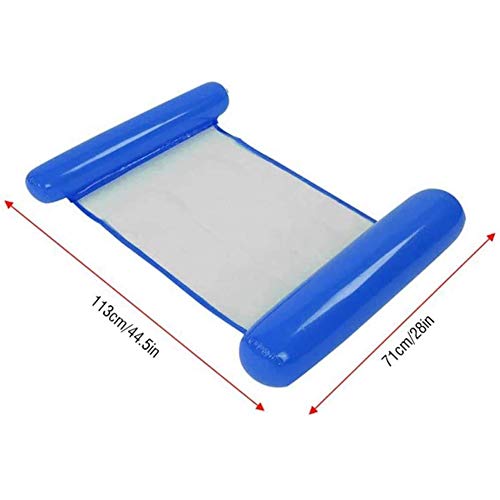 BETOY Hamaca Flotante Hamaca Hinchable Piscina Colchoneta Hinchable Piscina Cama Flotante de Agua Piscina Tumbona Hamaca Inflable de Agua Flotante colchoneta Piscina Tumbona (Azul Oscuro)