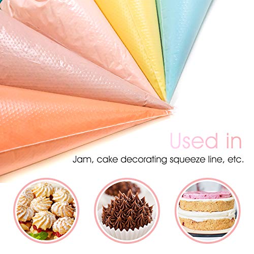 Beunyow Mangas Pasteleras Desechables, 100pcs 55cm Bolsas de Pastelería de Plástico Manga Repostería DIY Decoración de Pasteles Herramientas para Hornear Bizcocho, Galleta, Cupcake y Hojaldre