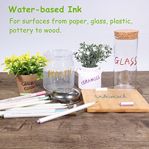 Beupro - Set de 10 rotuladores con punta de pincel y colores metalizados. Ideal para la creación y decoración de tarjetas de regalo, álbumes de fotos y demás artículos de bricolaje y manualidades