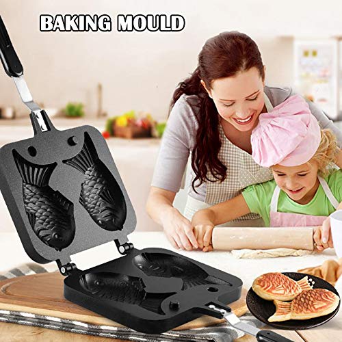 Bhyim Taiyaki - Molde para Tartas, Forma de pez, Molde con 2 Lados para cocinar en casa