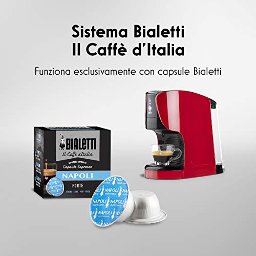 Bialetti - Cafetera expreso Opera para cápsulas de aluminio, sistema Bialetti, el café de Italia rojo