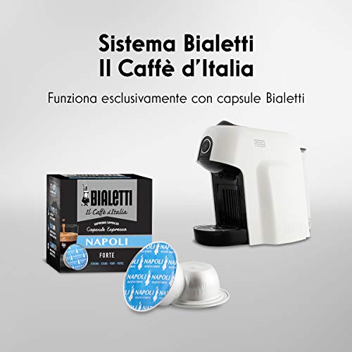 Bialetti - Cafetera expreso Smart para cápsulas de aluminio, sistema Bialetti el café de Italia, color blanco + 32 cápsulas de regalo