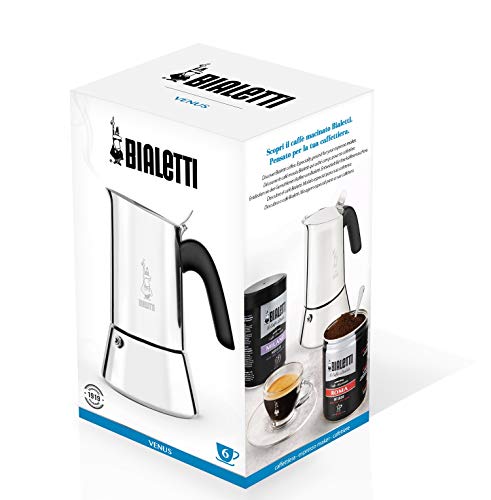 Bialetti Cafetera Italiana Espresso por Inducción, Acero, 6 Tazas, Plata